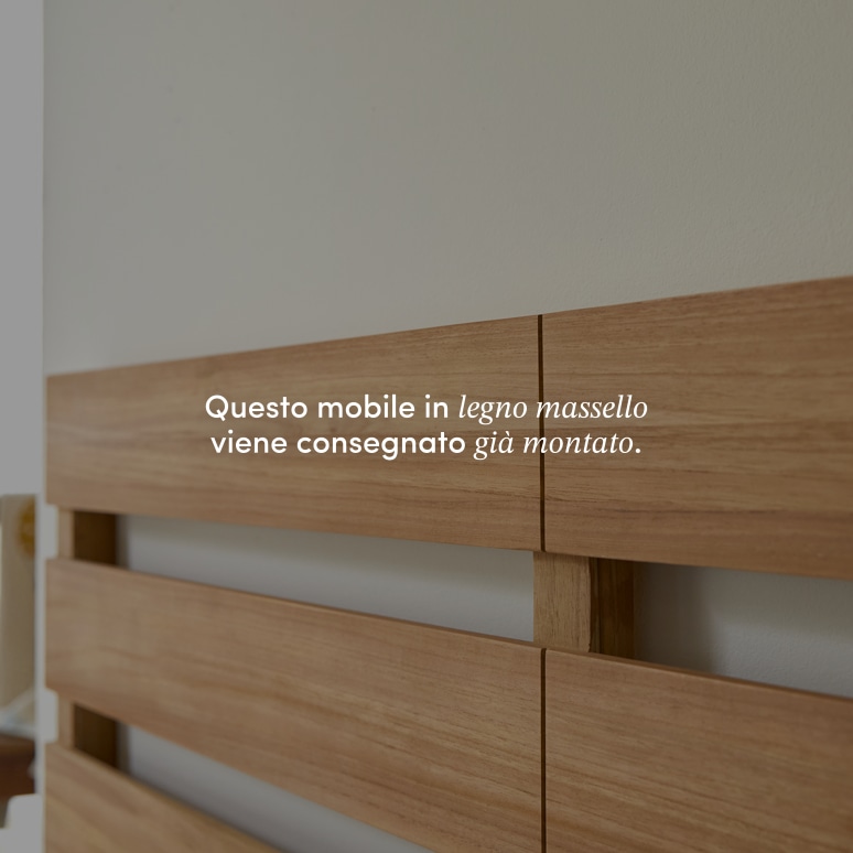 Urbain - Testiera per bambini in teak massello 135 cm