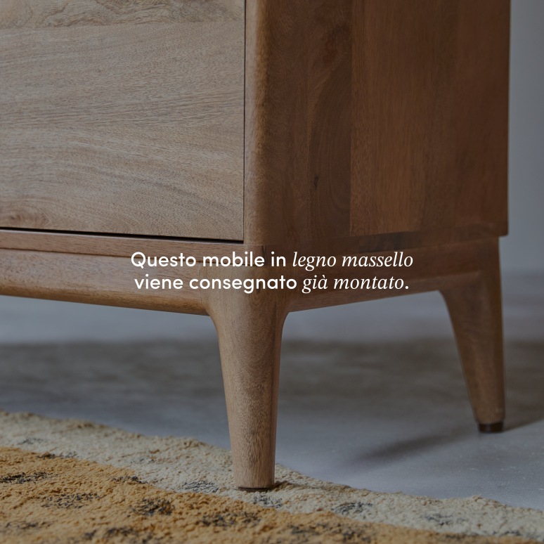 Gabrielle - Cassettiera per bambini in legno di mango massello