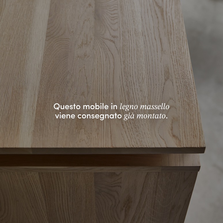 Bodi - Buffet in legno di quercia massello 120 cm