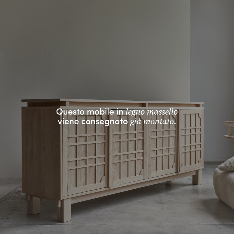 Bodi - Credenza in legno di quercia massello 220 cm