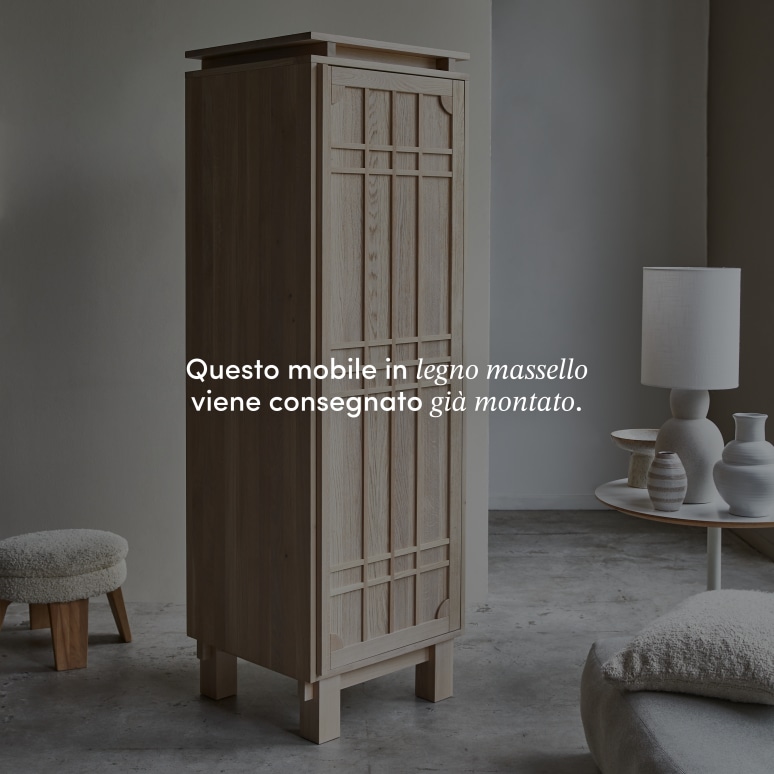 Bodi - Mobile a colonna in legno di quercia massello