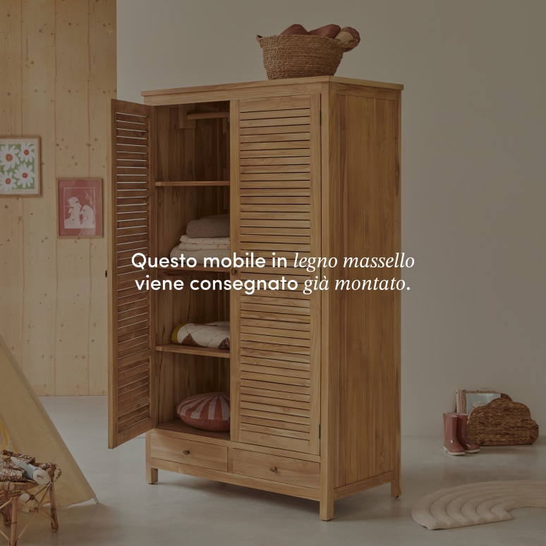 Suzette - Armadio per bambini in teak massello