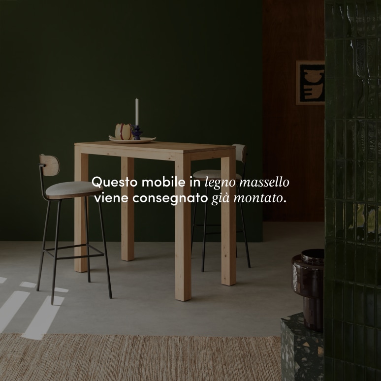 Eden - Tavolo bar in legno di quercia massello 2-4 pers