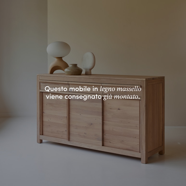 Luce - Credenza in legno di quercia massello 150 cm