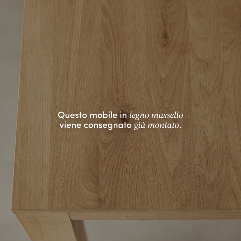 Eden - Tavolo bar in legno di quercia massello 4-6 persone