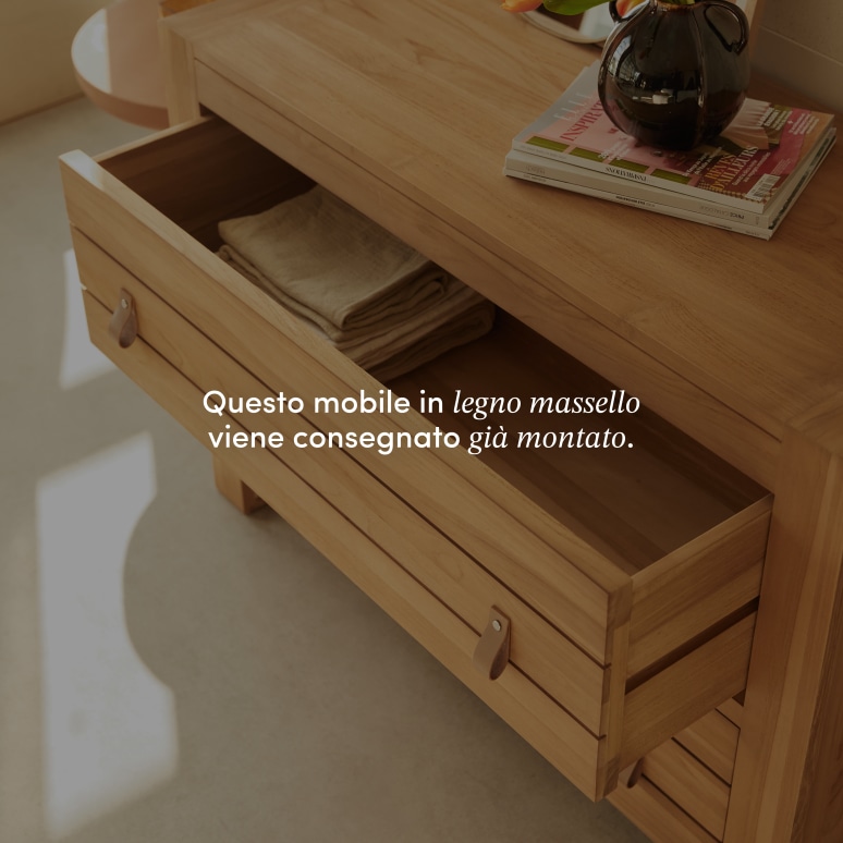 Minimalys - Cassettiera in teak massello