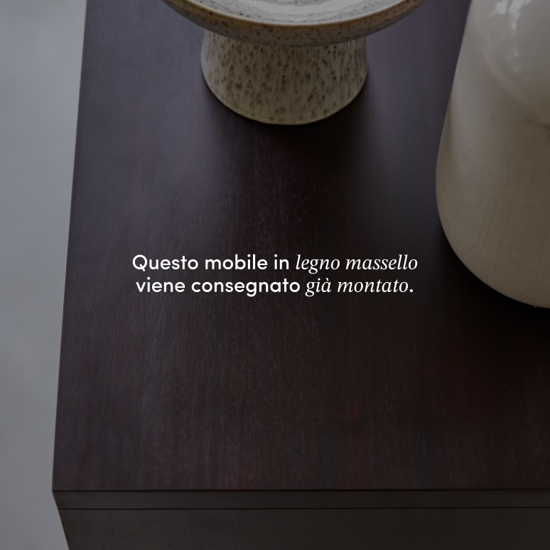 Frida - Buffet in legno di mogano massello 93 cm