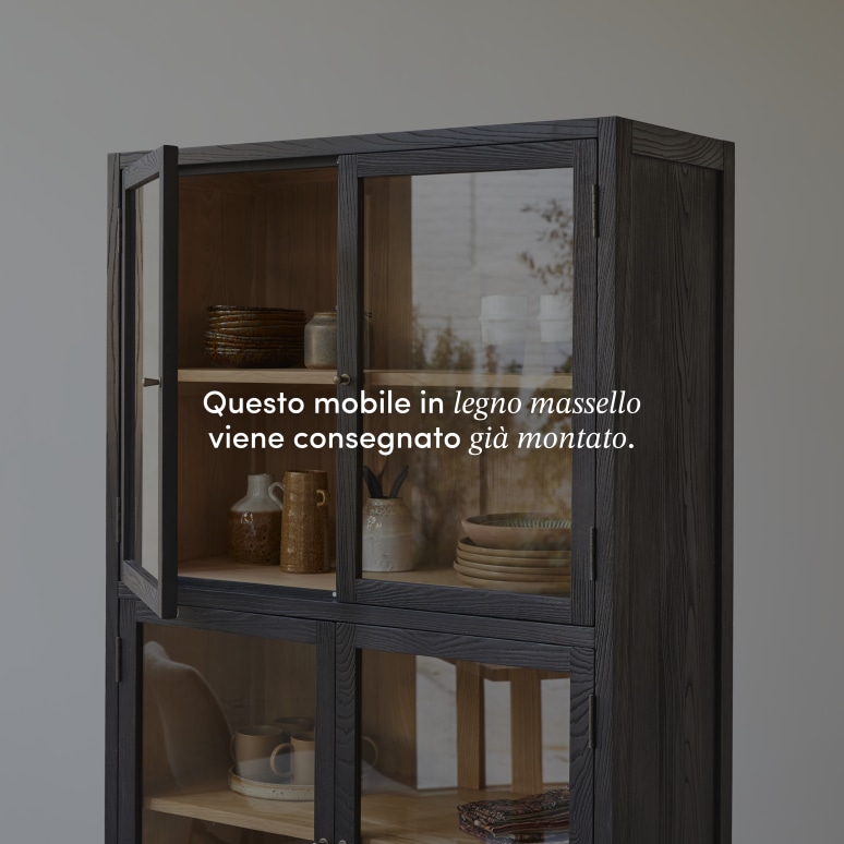 Carmen - Vetrinetta in legno di frassino massello