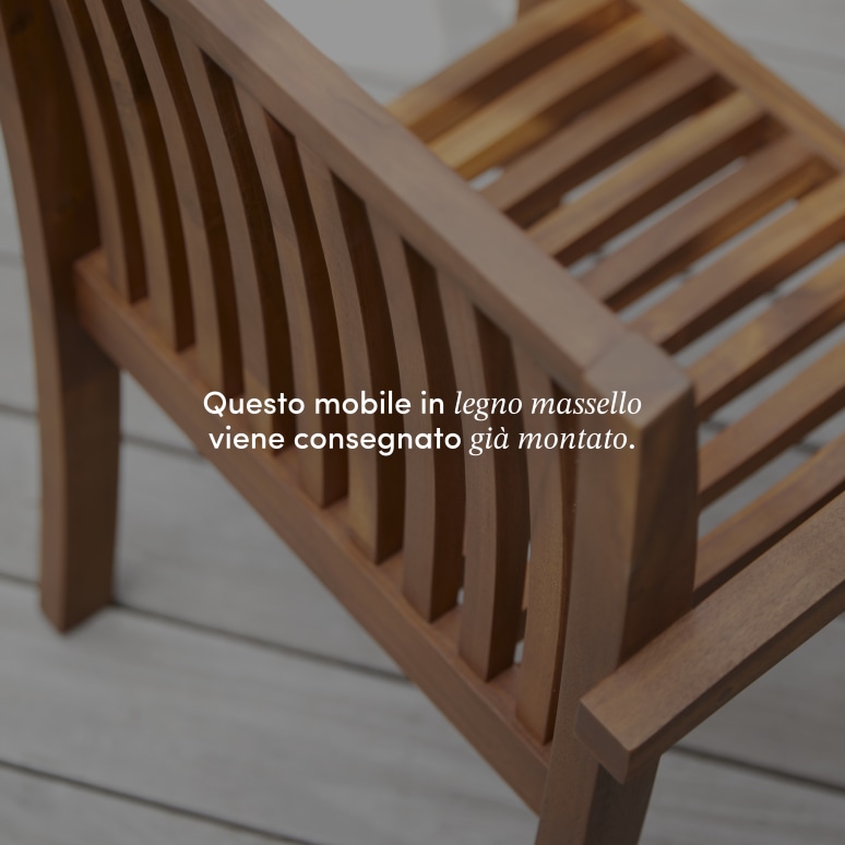 Pilar - Set di 2 sedie da giardino in legno di acacia massello