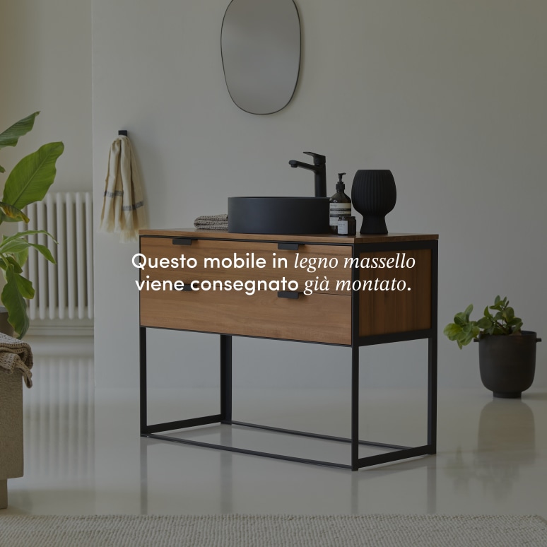 Urban - Mobile per il bagno in legno di acacia massello 100 cm