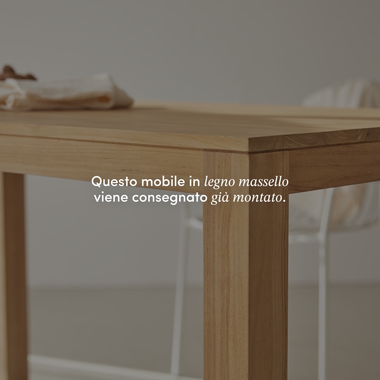 Eden - Tavolo rettangolare in teak massello per 4-6 persone
