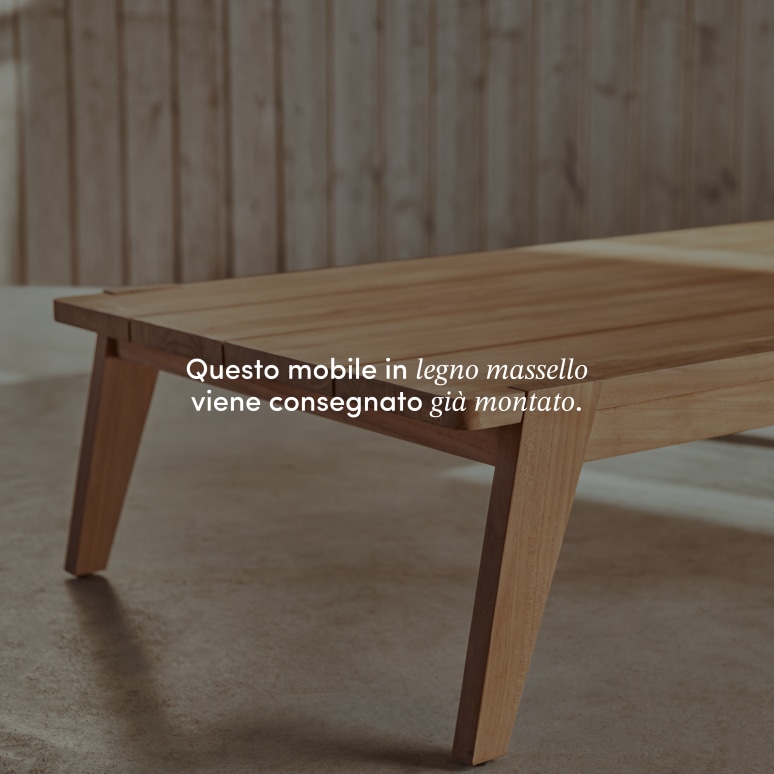 Olia - Tavolino da giardino in teak massello