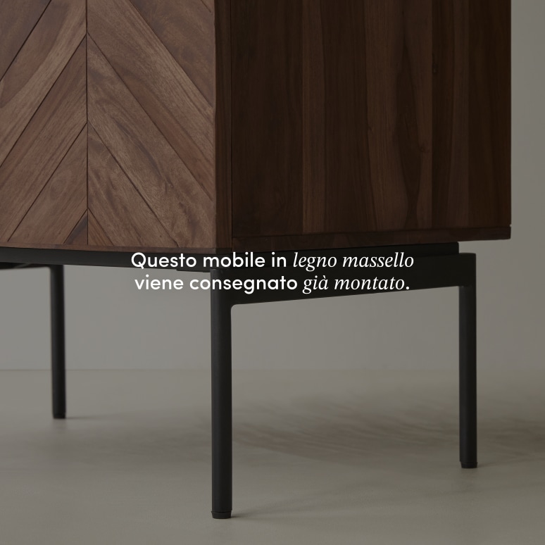 Ismaël - Mobile per il bagno in legno di palissandro massello da 80 cm