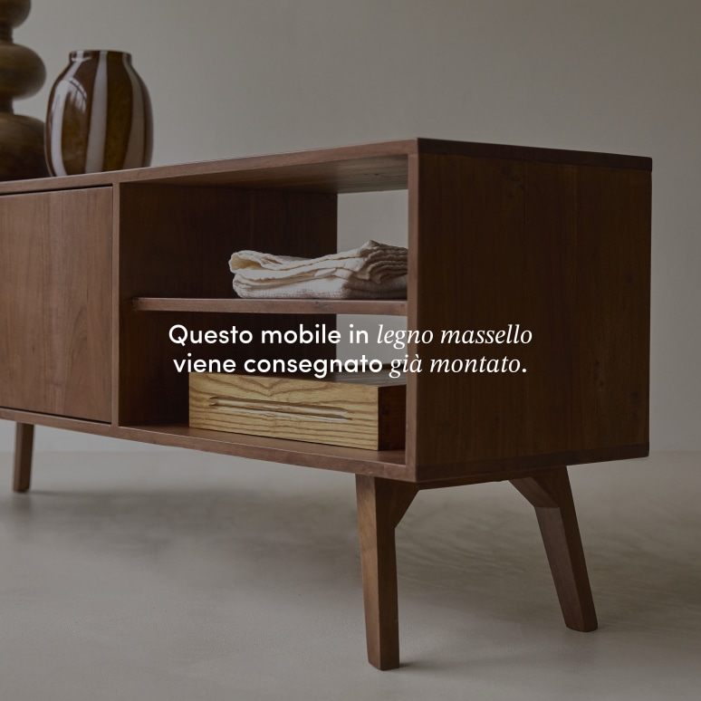 Niels - Mobile TV in legno di acacia da 150 cm
