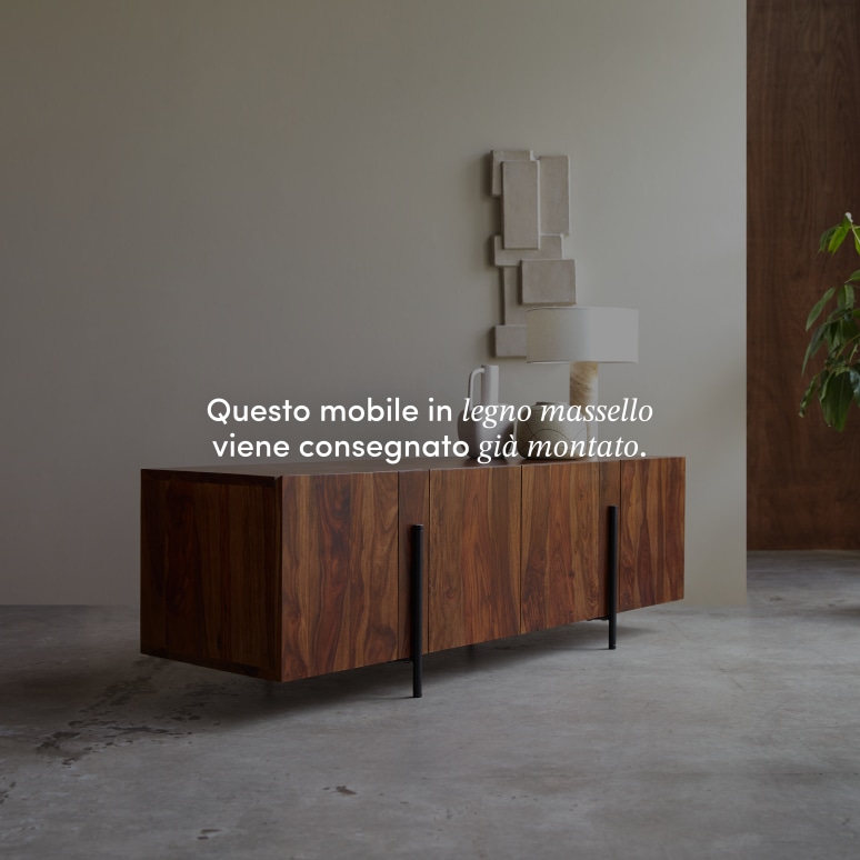 Honorine - Credenza bassa in legno di palissandro massello 165 cm