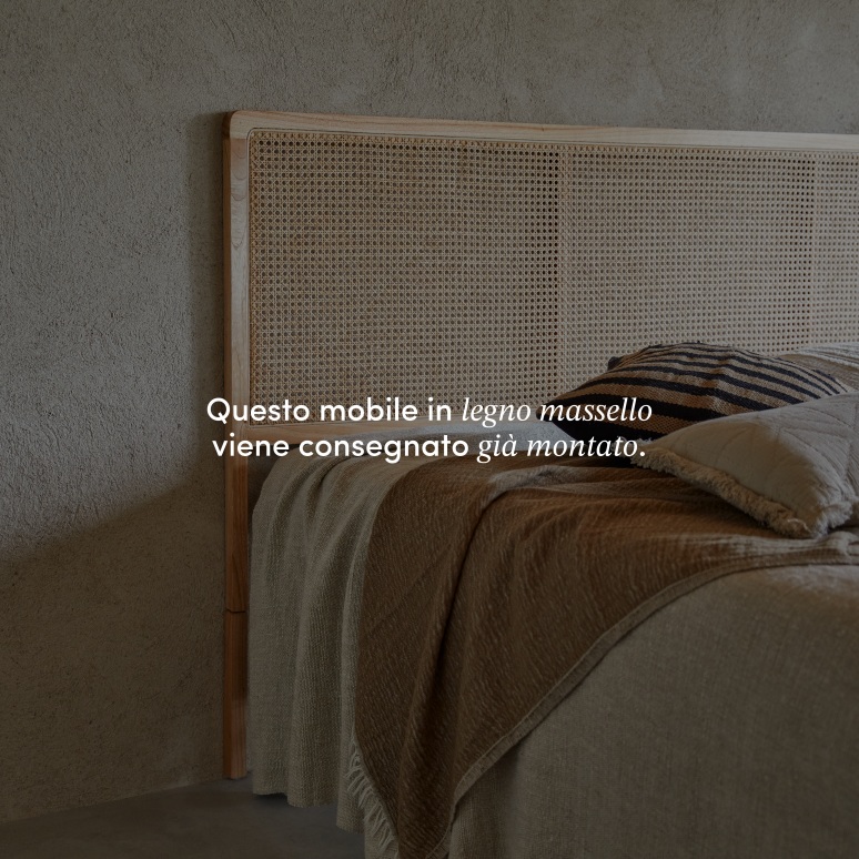 Adèle - Testiera in rattan 200 cm