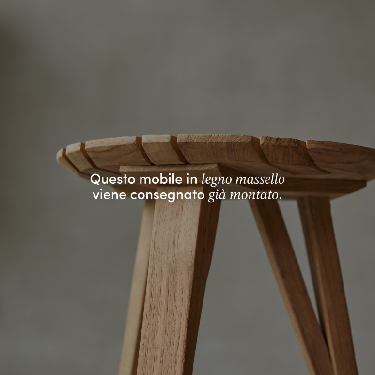 Katrine - Comodino in teak massello riciclato