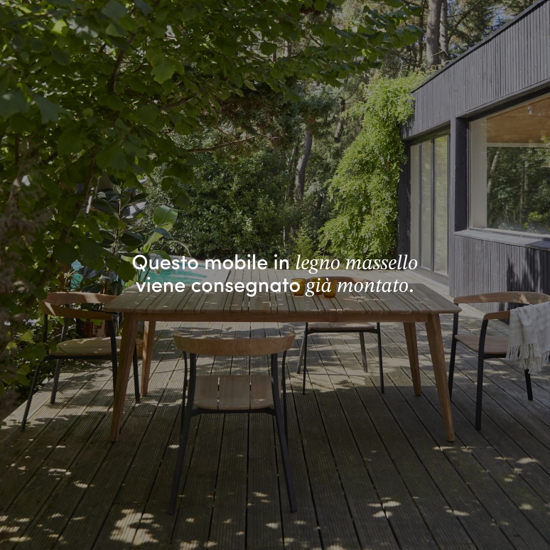 Katrine - Tavolo da giardino in teak massello riciclato, 6-8 persone