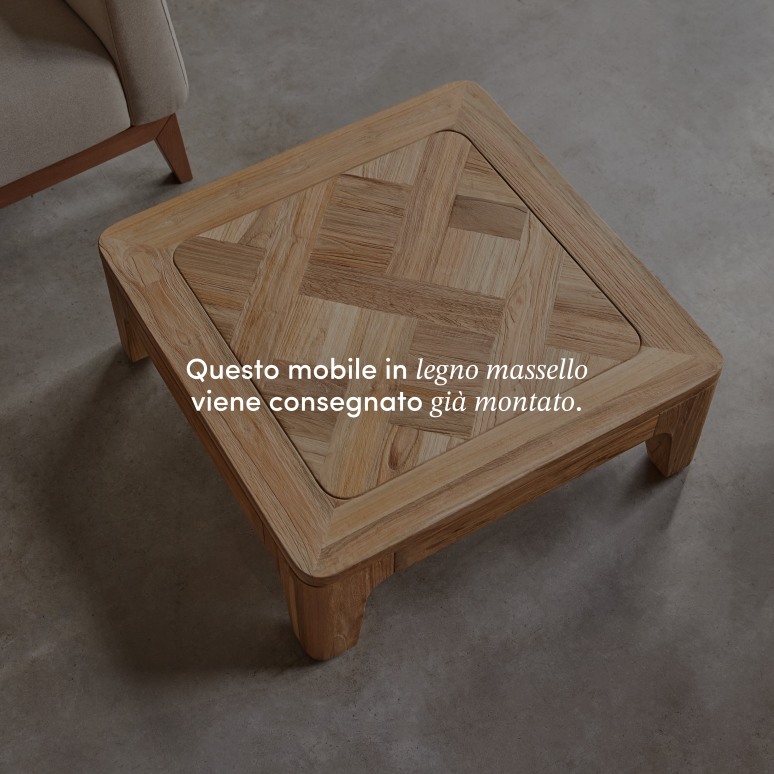 Ruth - Tavolino in teak massello riciclato 
