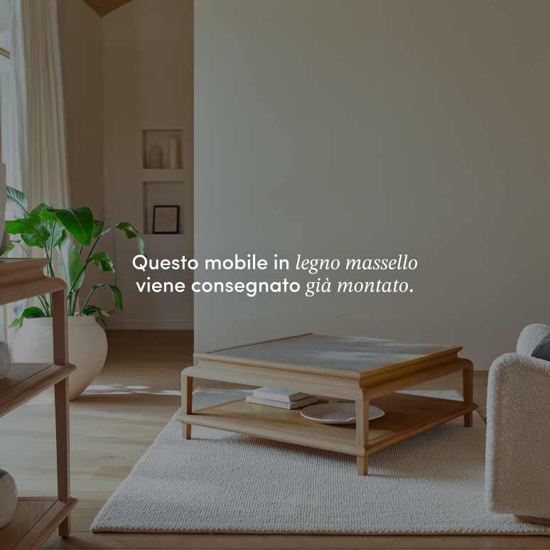 Achille - Tavolino quadrato in teak massello