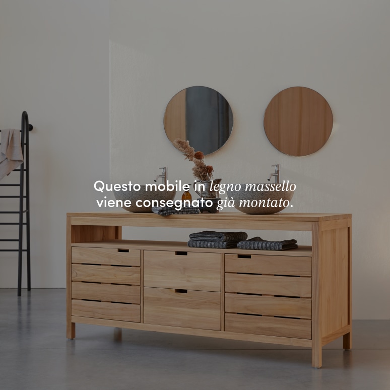 Serena - Mobile per il bagno in teak massello 165 cm