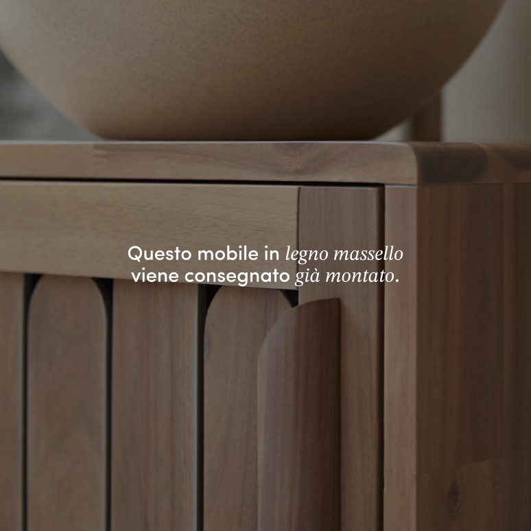 Lila - Mobile per il bagno in legno di acacia massello 50 cm