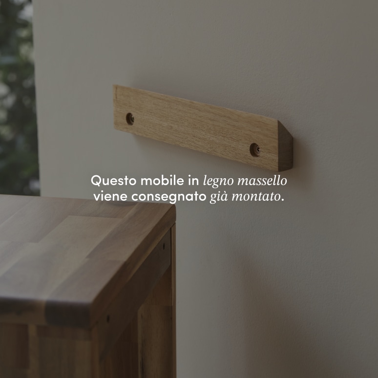 Lila - Mobile a colonna in legno di acacia massello