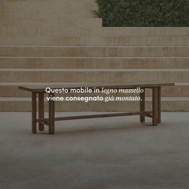 Antonia - Panca da giardino in teak massello riciclato