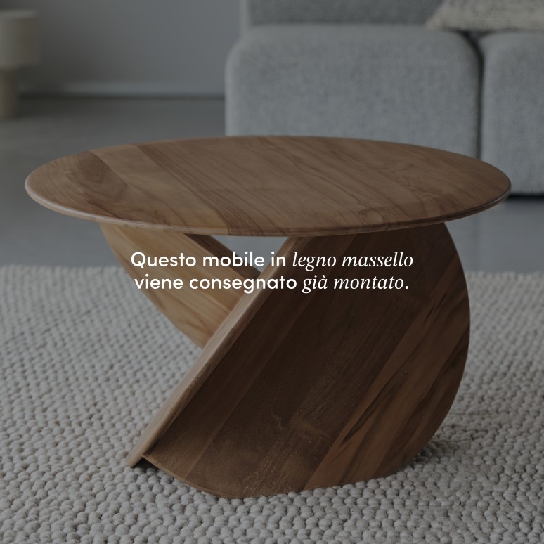 Gonzague - Tavolino in teak massello, modello piccolo
