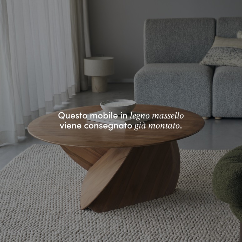 Gonzague - Tavolino in teak massello, modello grande