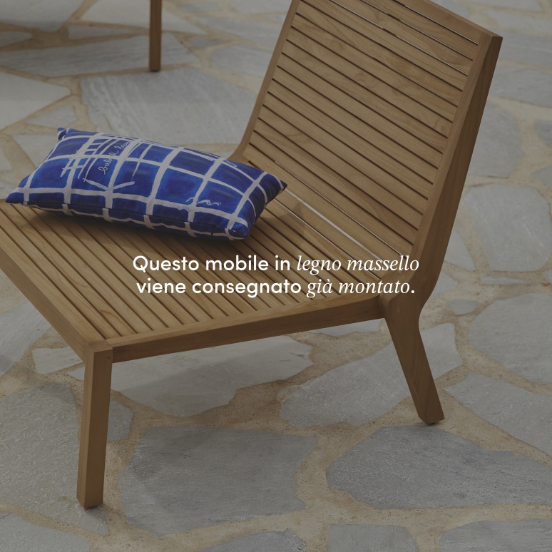 Teo - Poltrona da giardino in teak massello