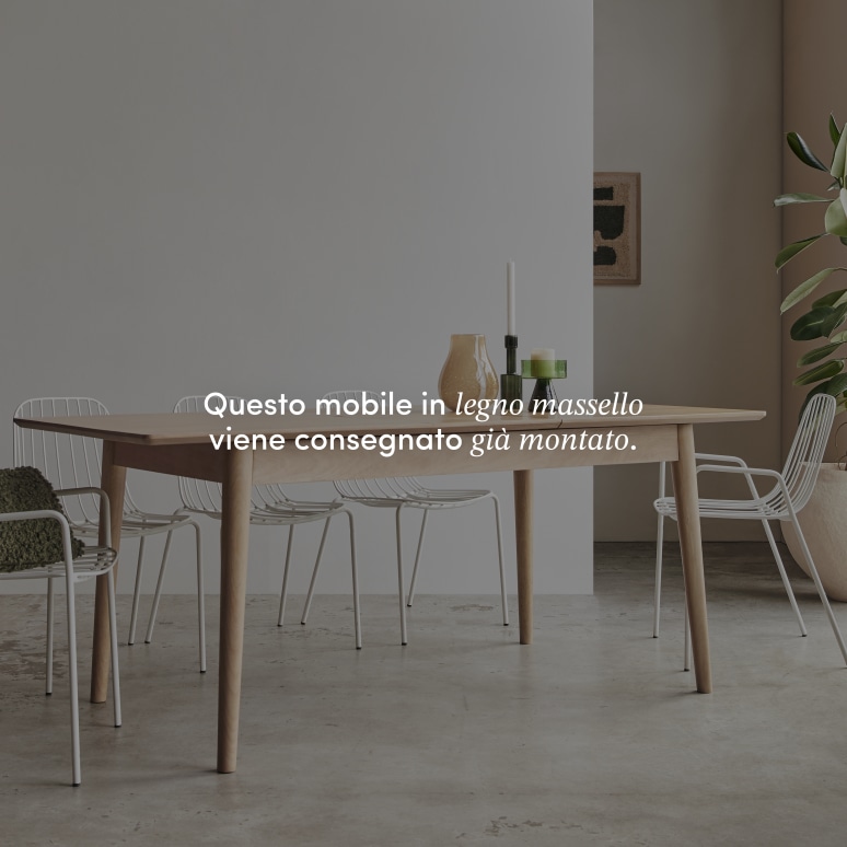 Cloé - Tavolo allungabile in legno di mango massello per 4-6 persone