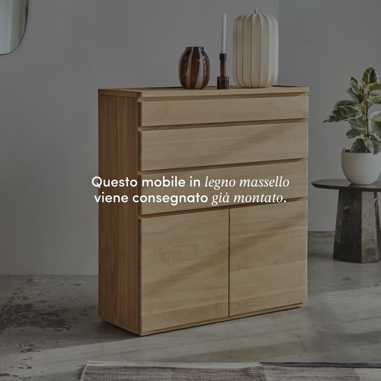 Nino - Credenza in teak massello 110 cm