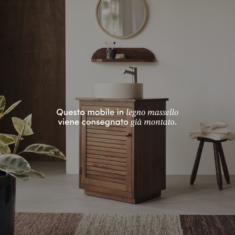 Loggia - Mobile sotto lavabo in acacia massello 60 cm