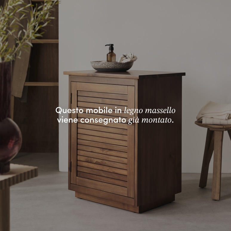Loggia - Mobile contenitore in acacia massello 60 cm
