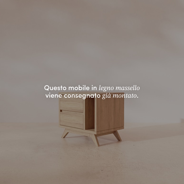 Esmée - Comodino in rovere massello