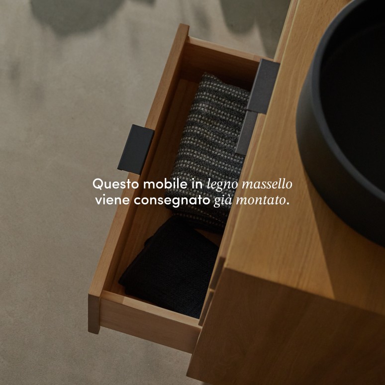 Senson - Mobile per il bagno in rovere massello 60 cm