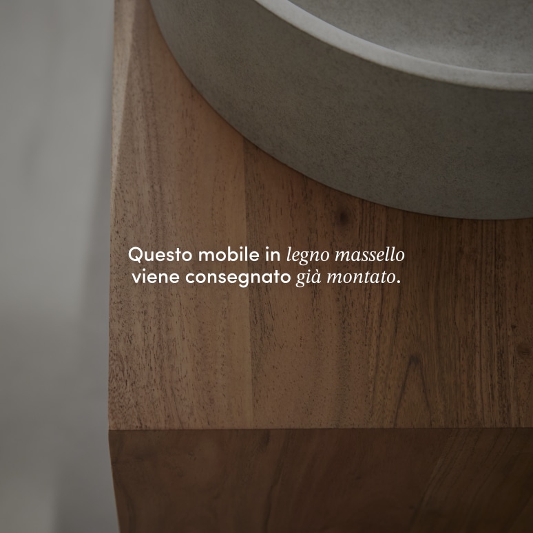 Olga - Mobile da bagno in acacia massiccia 145 cm