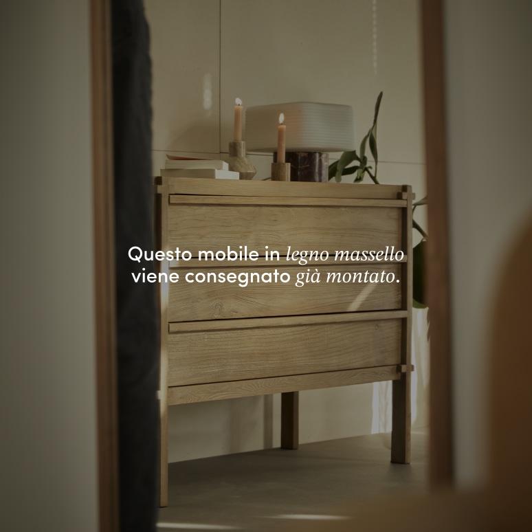 Madi - Cassettiera in olmo massello di recupero