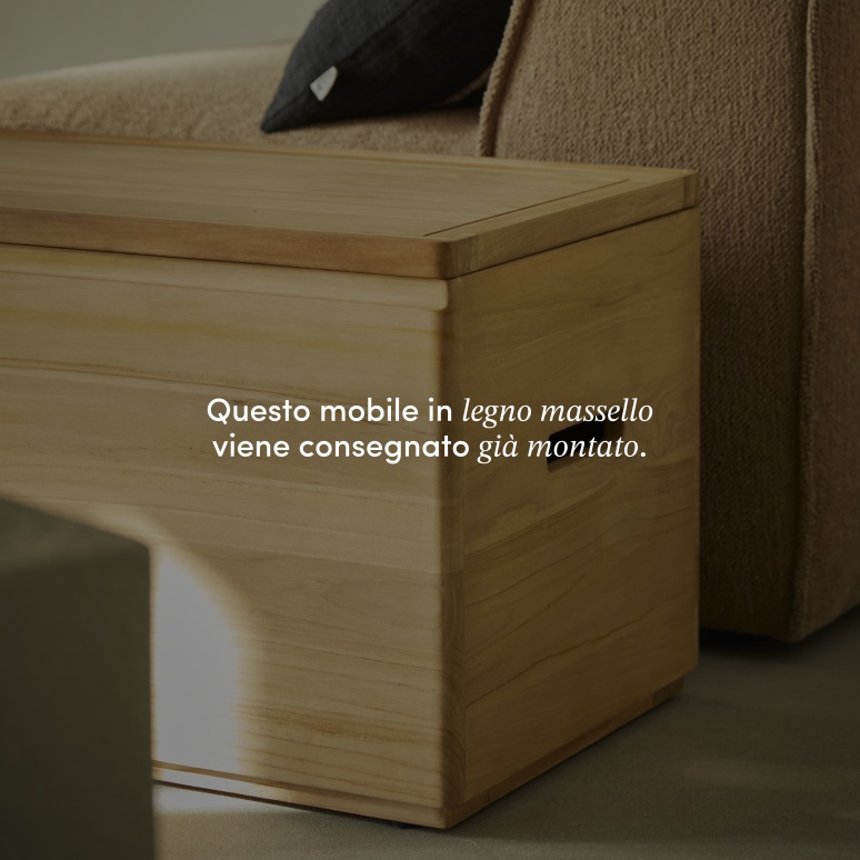 Nino - Cassapanca in teak massello