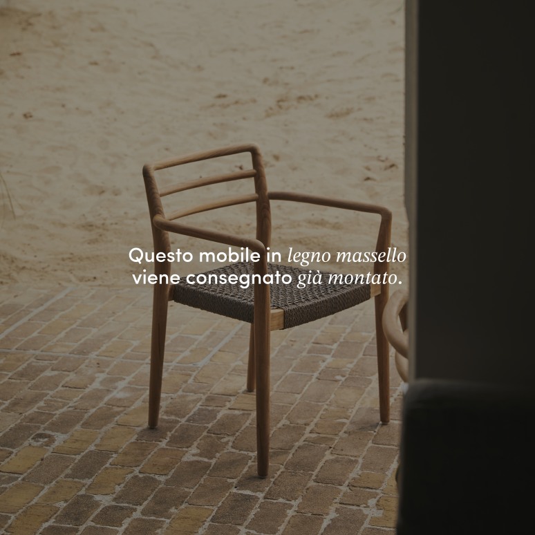 Lily - Poltrona da giardino in teak massello e corda