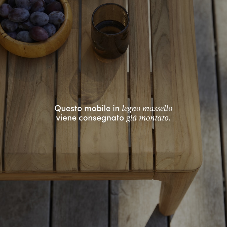 Vasco - Set di mobili da giardino in teak massello 2 posti