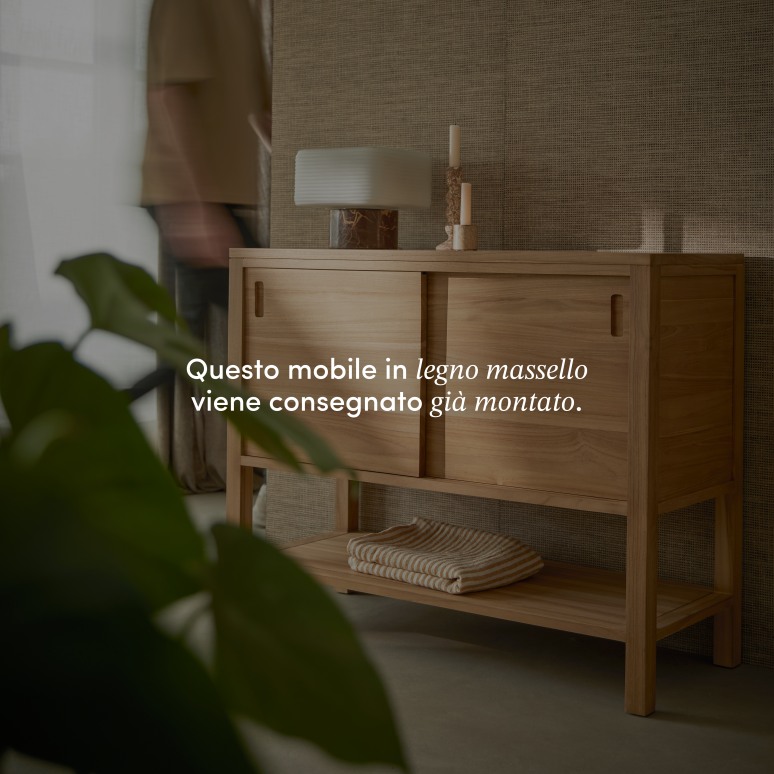 Anton - Credenza in teak massello 100 cm