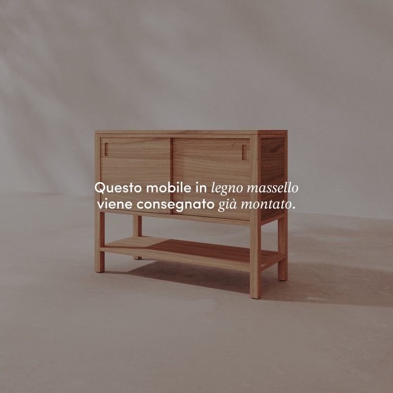 Anton - Credenza in teak massello 100 cm