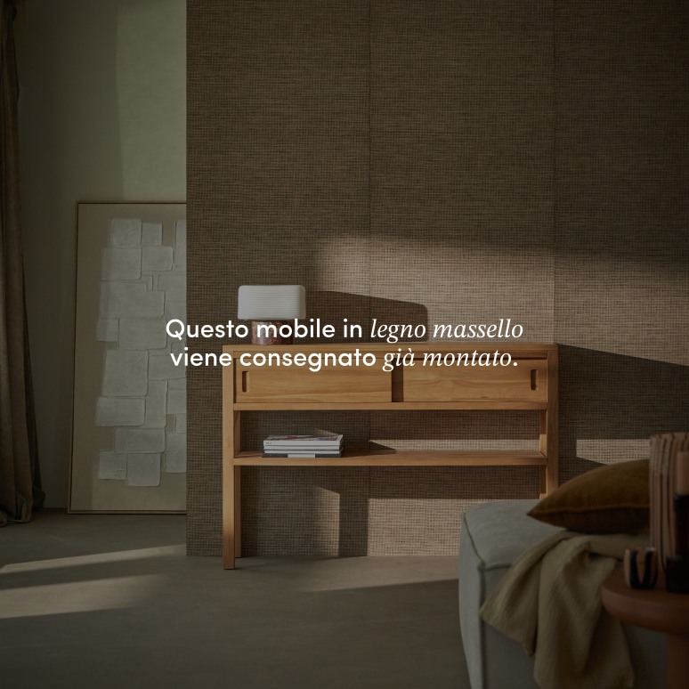 Anton - Consolle da ingresso in teak massello P. 30 cm