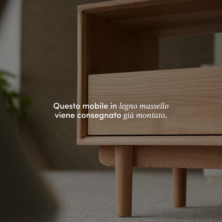 Ellie - Comodino in rovere massello