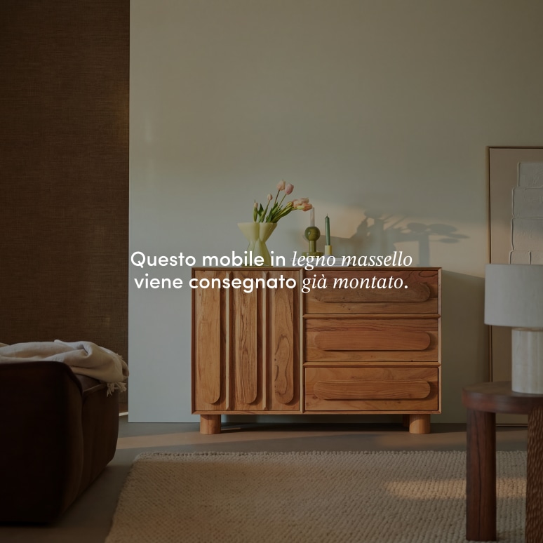 Olga - Credenza in legno massello di acacia 120 cm