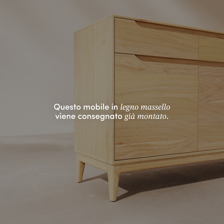 Gabrielle - Buffet e credenza in mango massello chiaro 150 cm