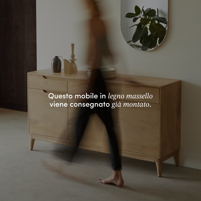 Gabrielle - Buffet e credenza in mango massello chiaro 150 cm