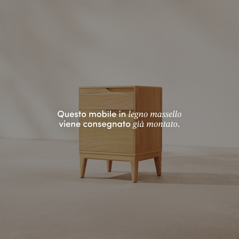 Gabrielle - Comodino in mango massello chiaro